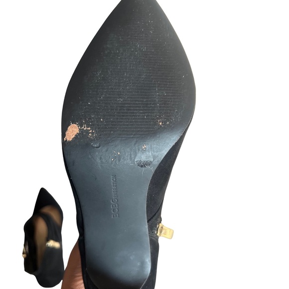 BCBGeneration Black Suede Pointed Toe Heels - Picture 5 of 10
